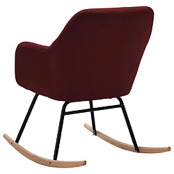 Acheter vidaXL Chaise à bascule Rouge bordeaux Tissu