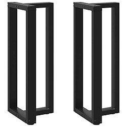 vidaXL Pieds de table de bar forme de T 2 pcs noir 40x35x(101-102) cm