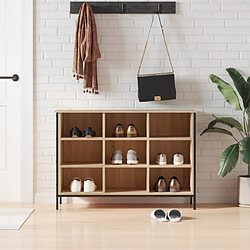 Maison Chic Armoire à Chaussures,Meuble de Rangement à Chaussures chêne sonoma 100x35x70cm bois d'ingénierie -MN36530