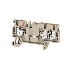 bloc de jonction de passage - a3c - push in - 2.5 mm2 - 800v - 24a - beige foncé - weidmuller 1521740000