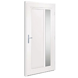 Avis vidaXL Porte d'entrée Blanc 108x208 cm PVC