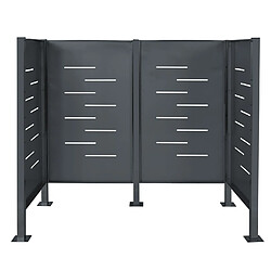 Acheter Mendler Clôture pour poubelles HWC-J55, Cache-poubelle Rangement pour poubelles, 150x165x85cm métal ~ anthracite