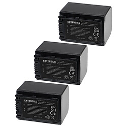 Vhbw EXTENSILO 3x Batteries compatible avec Sony DCR-DVD450E, DCR-DVD450, DCR-DVD505E appareil photo, reflex numérique (1500mAh, 7,2V, Li-ion)