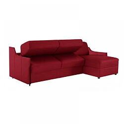 Avis Inside 75 Canapé d'angle LUNA EXPRESS 160*197 *16 cm sommier lattes renatonisi tweed rouge