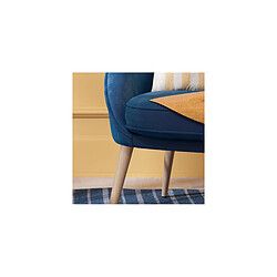 Acheter ICONIK INTERIOR Fauteuil design - Revêtu de velours - Pimba Bleu foncé