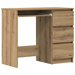 vidaXL Bureau chêne artisanal 90x45x76 cm bois d'ingénierie