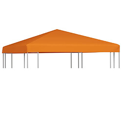 vidaXL Toile supérieure de belvédère 310 g / m² 3 x 3 m Orange