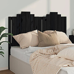 vidaXL Tête de lit Noir 146x4x110 cm Bois massif de pin