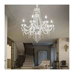 Ideal Lux Suspension Transparente en cristal AMADEUS 8 ampoules