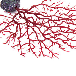 Ornement Corail Artificiel pour Aquarium - Rouge