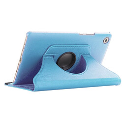 Avis Wewoo Housse Étui bleu pour Huawei MediaPad M5 8.4 pouces Litchi Texture PU en cuir avec support rotatif et fonction de veille / réveil