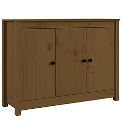 Maison Chic Buffet,Meuble de Rangement,commode pour salon,Cuisine Marron miel 100x35x74 cm Bois massif de pin -MN84174