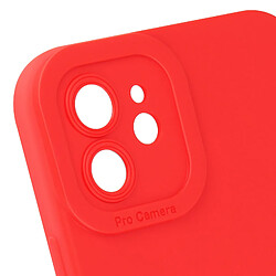 Avizar Coque pour iPhone 11 Silicone Mat Protection Caméra Rouge