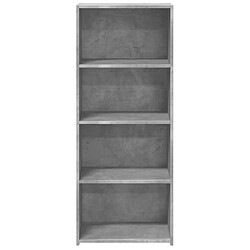 Avis vidaXL Buffet haut gris béton 50x41x124 cm bois d'ingénierie