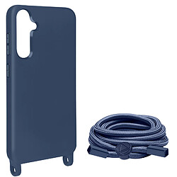 Avizar Coque Cordon Semi-Rigide pour Samsung Galaxy S23 FE Bleu Nuit