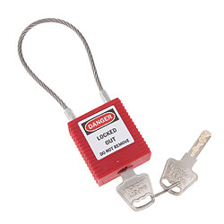 cadenas de verrouillage de sécurité à clé différente manille 3.2mm rouge