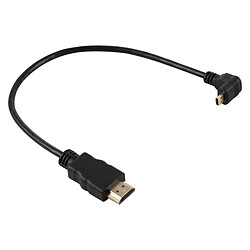 Wewoo Câble d'adaptateur de connecteur mâle plaqué or positif HDMI de 30 cm 4K HDMI vers micro HDMI