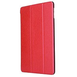 Acheter Etui en PU soie avec support tri-pliure rouge pour votre Apple iPad 10.2 (2019)