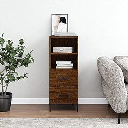 Maison Chic Buffet,Meuble de Rangement,commode pour salon,Cuisine Chêne marron 34,5x34x90 cm Bois d'ingénierie -MN87783