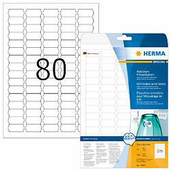 Herma 10002 Étiquettes de prix movables/amovibles 35,6 x 16,9 A4 2000 pièces Blanc