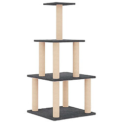 Arbre à chat avec griffoirs,niche pour chat en sisal gris foncé 111 cm -MN99858