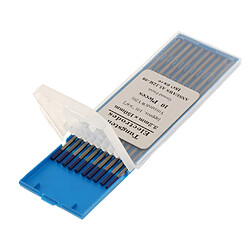 Baguette bleue d'électrode de 10pcs 150mm tungstène pour la soudure 3.2G de soudure à l'arc de TIG