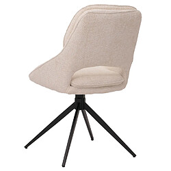 Acheter Mendler Lot de 6 chaises de salle à manger HWC-N73, chaise de cuisine, pivotante Auto-Return, tissu/textile chenille (490g/m²) Oeko-Tex ~ crème-beige