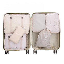 Universal Lot de 6 sacs de rangement étanches pour transporter des valises de voyage (beige)