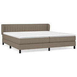 Maison Chic Lit Adulte - Lit simple Lit à sommier tapissier avec matelas moelleux - Meuble de Chambre - Taupe 200x200 cm Tissu -MN47643