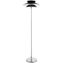 NETTLIFE Lampadaire Salon Noir Moderne E27 1 flamme avec interrupteur à pied Vintage Métal Design Industriel Hauteur 145CM