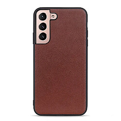 Coque en cuir véritable marron pour votre Samsung Galaxy S22