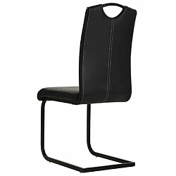 Maison Chic Lot de 2 Chaises à manger cantilever| Chaises de salle à manger cuisine noir similicuir -GKD20191 pas cher