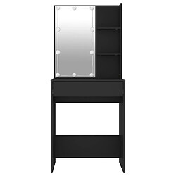 Avis Helloshop26 Coiffeuse design contemporaine avec led 60 x 40 x 140 cm noir 02_0006353