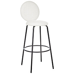 Acheter Beliani Tabouret de bar Set de 2 Bouclé Blanc EMERY