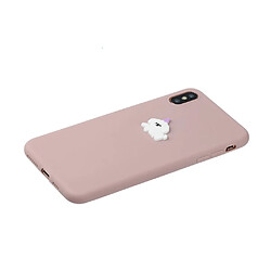 Coque en TPU + PU poupée animale enduite chien pour votre Apple iPhone XS/X 5.8 pouces