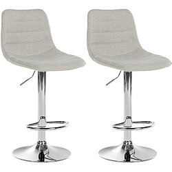 Non Lot de 2 tabourets de bar Lex tissu C