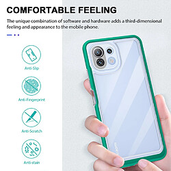 Coque en TPU + acrylique anti-chute, hybride vert noirâtre pour votre Xiaomi Mi 11 Lite 4G/5G/11 Lite 5G NE