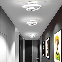 Stoex Plafonnier Led Design en Spirale Lampe de Plafond Moderne Blanc Lustre Nordique Blanc Froid Simple Luminaire Plafonnier Créatif