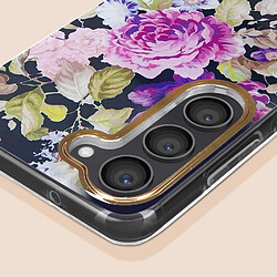 Acheter Avizar Coque pour Samsung Galaxy S23 Dos Rigide Contour Souple Design Fleurs Violettes