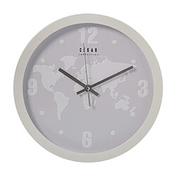 Horloge Murale Alexandra House Living Blanc Acrylique Plastique Mappemonde 30 x 4 x 30 cm