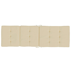 Acheter vidaXL Coussins de chaise longue lot de 2 beige tissu oxford