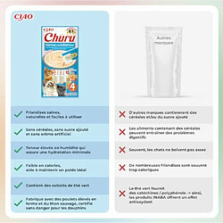 INABA Churu - Friandises pour Chats en purée au Thon & Fruits de mer - 4 Tubes x 14g - Délicieux Snacks pour Félins - Texture Lisse et Onctueuse - Nourriture pour Chats pas cher