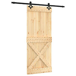 vidaXL Porte coulissante et kit de quincaillerie 85x210 cm pin massif