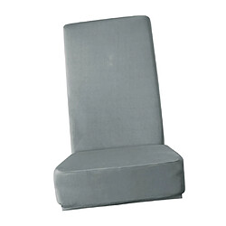 Avis 4pcs Housse De Chaise De Salle à Manger Extensible Housses De Chaise à Dos Long Couvre Protecteur Gris