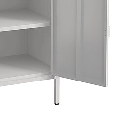 Helloshop26 Armoire de bureau casier de bureau meuble de rangement pour salon bureau chambre atelier acier 110 x 70 x 40 cm gris clair 03_0006317 pas cher