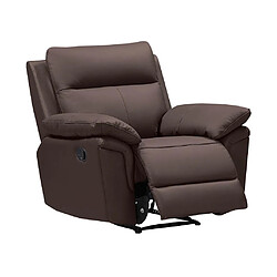 Acheter Vente-Unique Fauteuil relax en cuir de buffle PAKITA - Marron