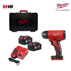 Décapeur thermique M18 Milwaukee 18V 2 batteries 5.0Ah - 1 chargeur 80 min BHG-502C 4933459772