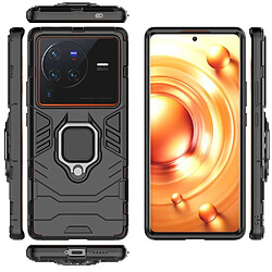 Htdmobiles Coque pour Vivo X80 Pro 5G - housse etui rigide anti choc + verre trempe - NOIR