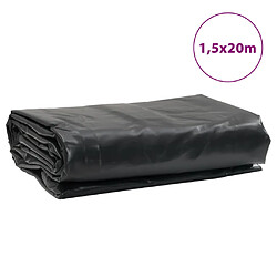 vidaXL Bâche anthracite 1,5x20 m 650 g/m² pas cher