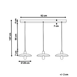 Avis Beliani Lampe suspension MANJEERA Bois Bois foncé